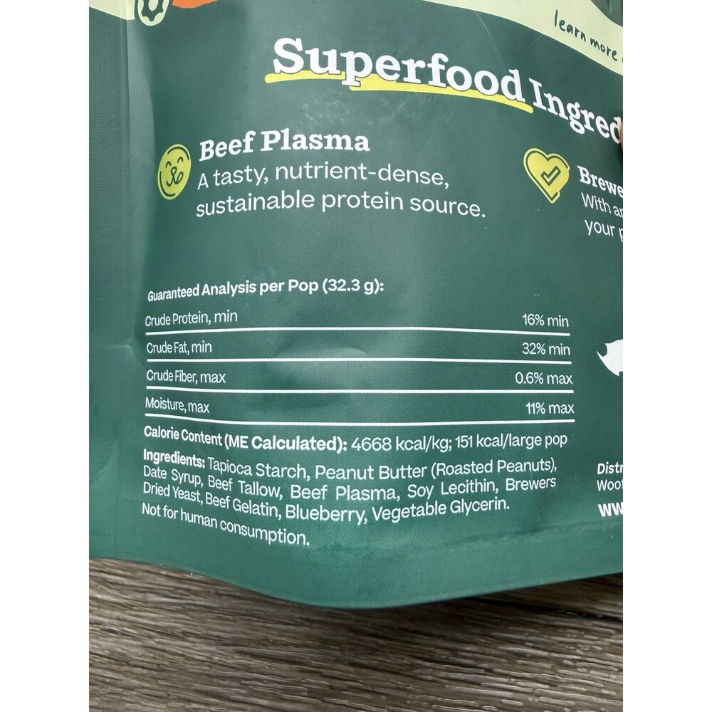 2 Packs Woof Pupsicle Refill Pops - Low-Mess Dog Snack Peanut Butter & Beef Lg - Picture 10 of 10